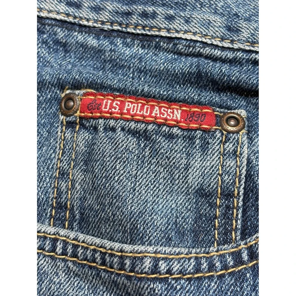 Vintage U.S.‎ Polo Assn Jeans Mens 34x32 Blue Relaxed Baggy Fit Straight Y2K 90s